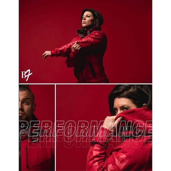 Flag Nor Fail Unisex Full Zip Performance Fleece Hoodie in Red Size Small - Picture 7 of 7